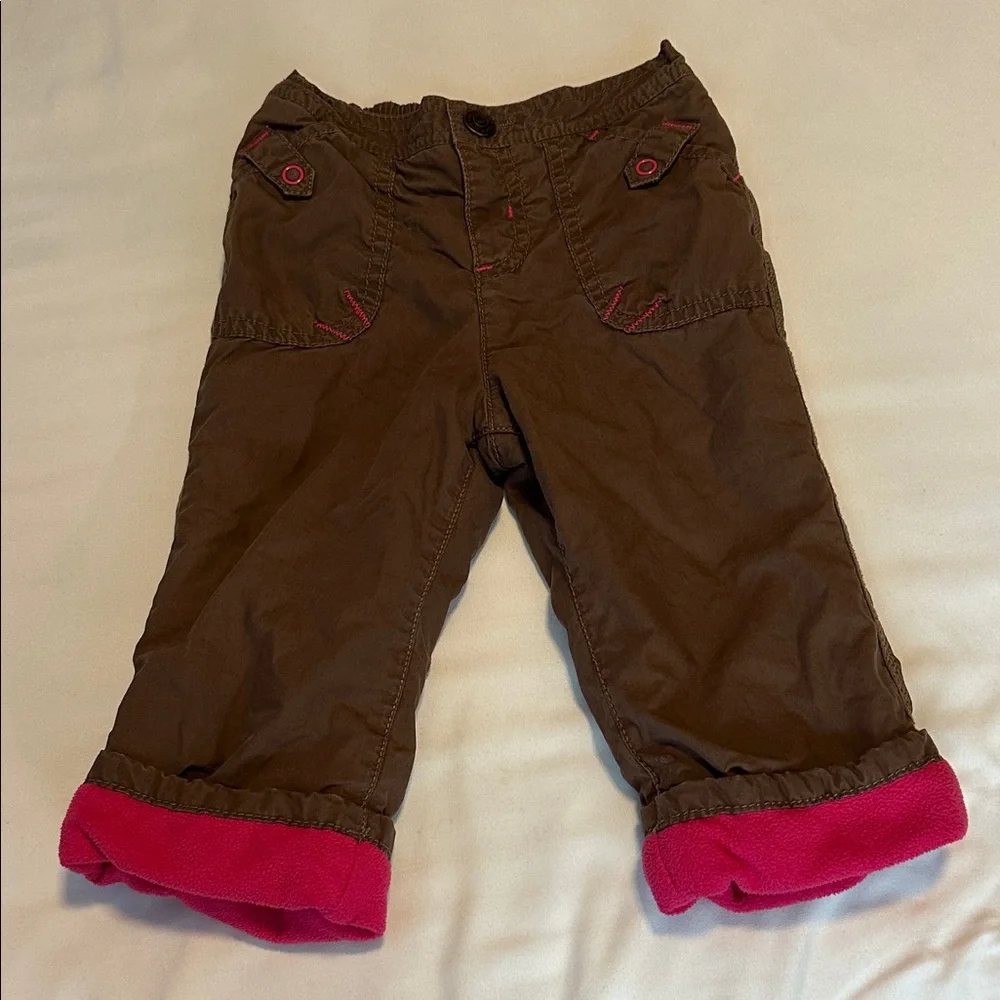 Old Navy Brown Kids Pants with Pink Accents